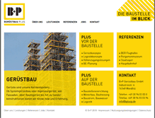 Tablet Screenshot of bplusp.de
